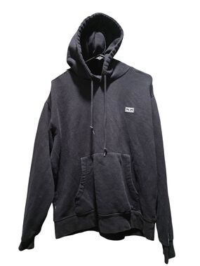 Men's Obey Black Crewneck Hoodie with Front Pocket Size M